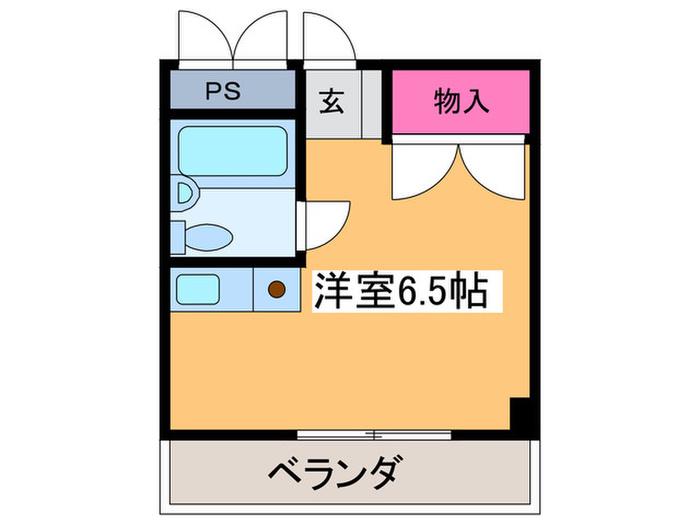 シャト-平野・第2平野(ワンルーム/3階)の間取り写真