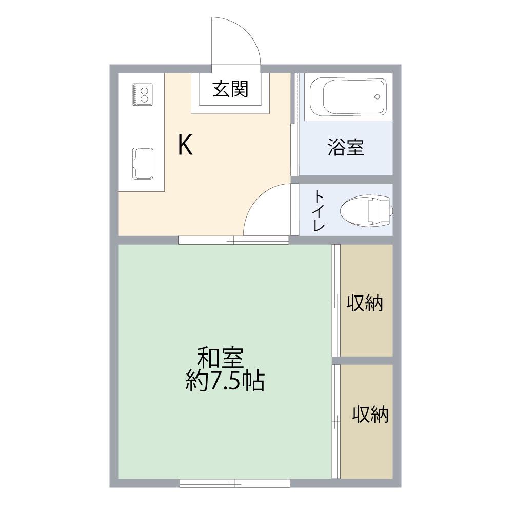 コーポ小野(1K/2階)の間取り写真