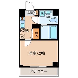 アーバンレジデンス仲之町(1K/3階)の間取り写真