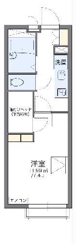 レオパレス与野アムール(1K/3階)の間取り写真