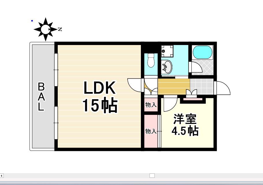 ロイヤル御器所(1LDK/6階)の間取り写真