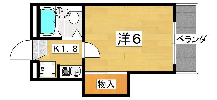 グレース香里園(1K/3階)の間取り写真