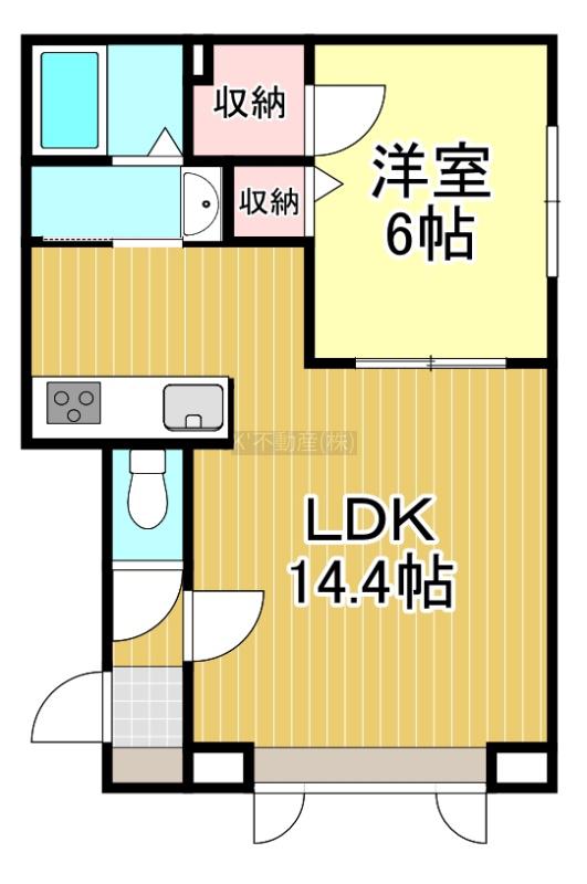 LEGEND HOUSE R.I.N(1LDK/2階)の間取り写真