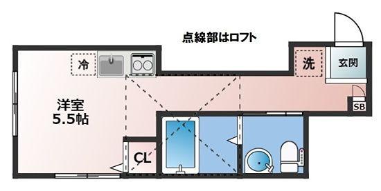 BASE上井草II(ワンルーム/2階)の間取り写真