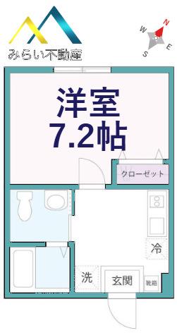 QUIET CRAB HOUSE アンナリーザ(1K/2階)の間取り写真