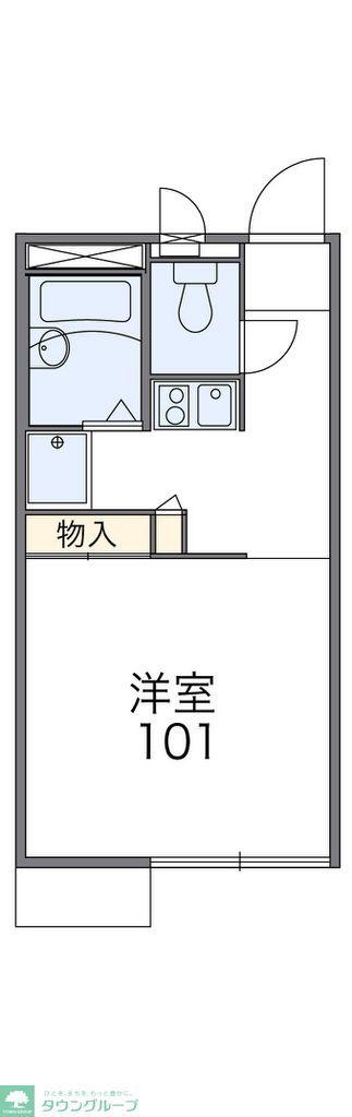 レオパレスSHIMIZUレジデンス(1K/2階)の間取り写真