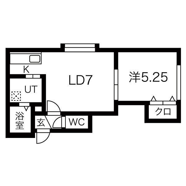 FOYER(1LDK/2階)の間取り写真