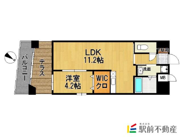 レジデンス住吉(1LDK/7階)の間取り写真