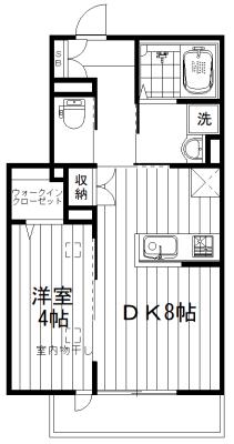 BELL DEMEURE(1DK/1階)の間取り写真