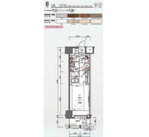 SYNEX PREMIER ASAKUSABASHI(1K/5階)の間取り写真
