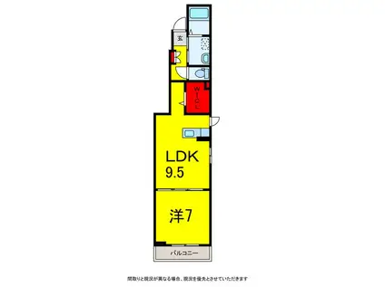 ブリーズ・K 壱番館(1LDK/1階)の間取り写真