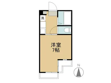 フィオーレ上東 I(1K/2階)の間取り写真