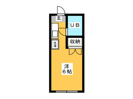 コーポ小川(ワンルーム/1階)の間取り写真