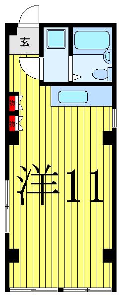 内藤ビル(ワンルーム/4階)の間取り写真