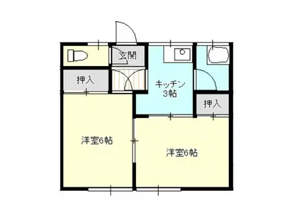 HABI KAWAMEA(2K/1階)の間取り写真