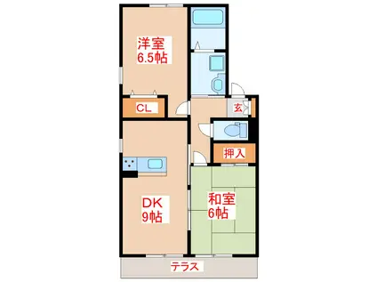 セジュール山香(2DK/1階)の間取り写真