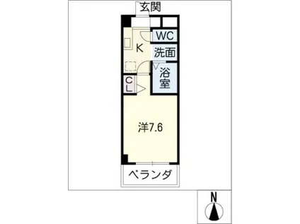 ステイ太閤(1K/1階)の間取り写真