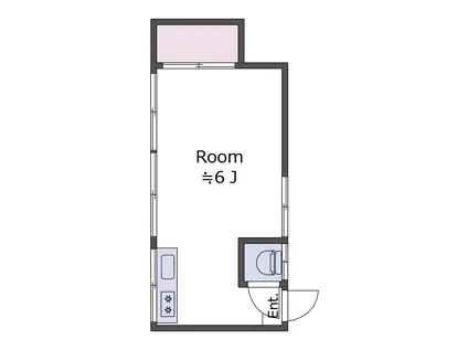 三笠荘(ワンルーム/2階)の間取り写真