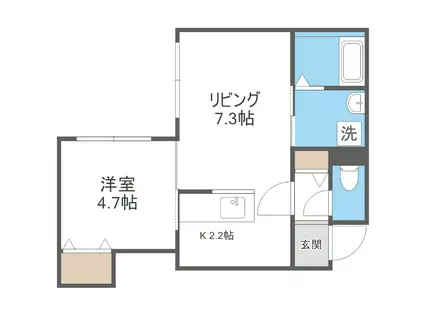 ENCHANT S-VILLAGE16Nエンチャントエスヴィレッジ1(1LDK/4階)の間取り写真