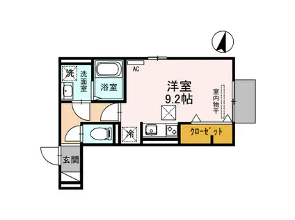 シャルマン ヴィオラ 角 犬猫可(ワンルーム/1階)の間取り写真