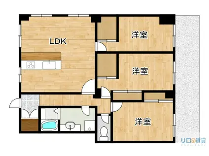 ハイムセトル(3LDK/1階)の間取り写真