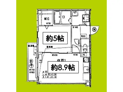 ARCA豊中蛍池(1LDK/1階)の間取り写真