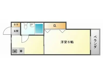 プチメゾン山手(1K/2階)の間取り写真