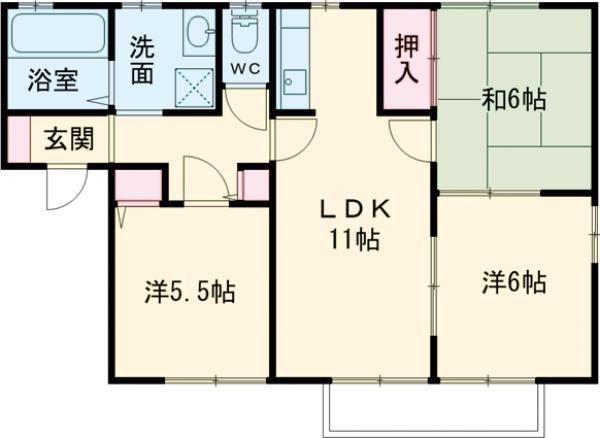 エイトトータス3(3LDK/1階)の間取り写真