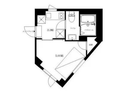 マイストリート亀有(1K/2階)の間取り写真