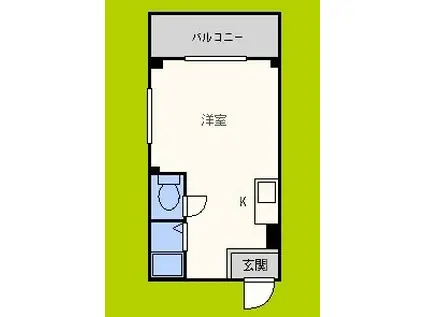 ハイツちとう(ワンルーム/4階)の間取り写真