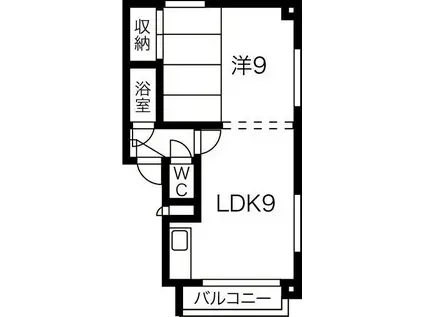 三友ハイツ(1LDK/1階)の間取り写真