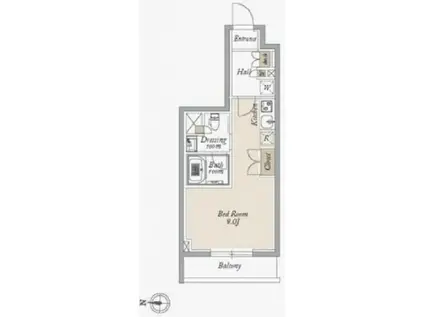 オーキッドレジデンス住吉(ワンルーム/2階)の間取り写真