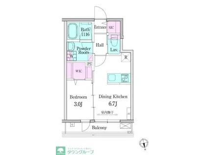 デュオメゾン高円寺駅前(1DK/3階)の間取り写真