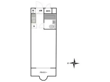 グレイス阿佐ヶ谷(ワンルーム/1階)の間取り写真