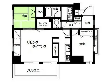 ベルメゾン向島(2LDK/10階)の間取り写真