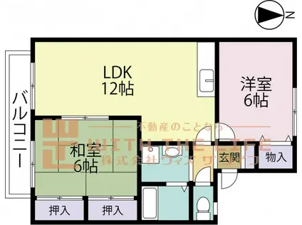 セジュール久留米インター(2LDK/2階)の間取り写真