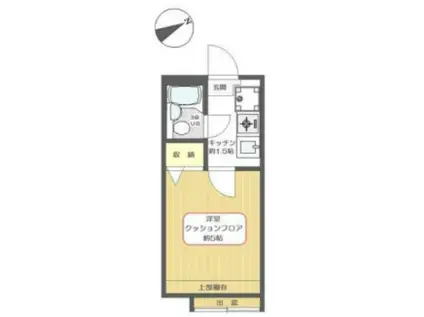 ルネッサンス瑞江(1K/1階)の間取り写真