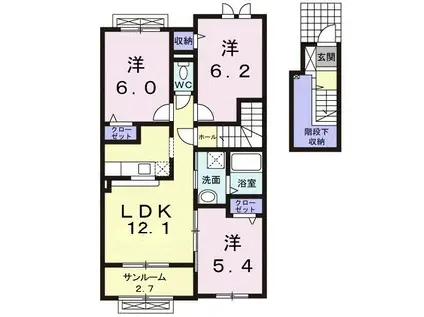 ソアブランセ(3LDK/2階)の間取り写真
