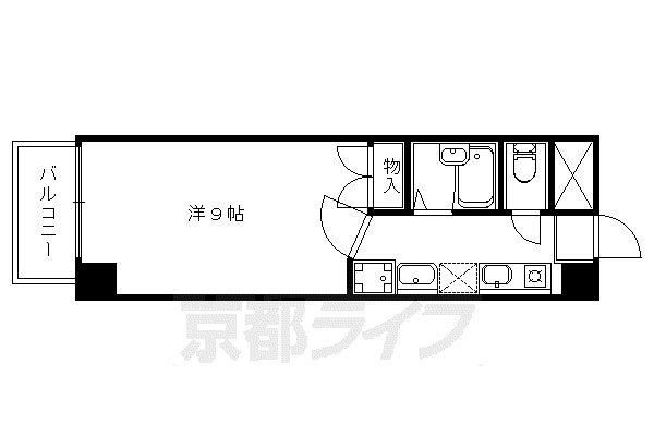 ホワイトハウス(1K/2階)の間取り写真
