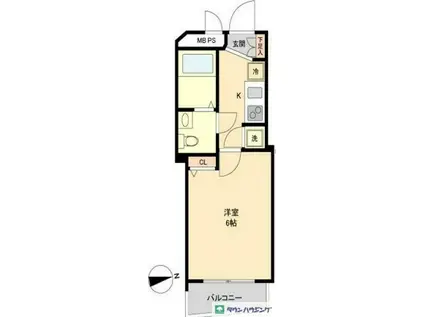 ヴェルト新宿イースト(1K/10階)の間取り写真