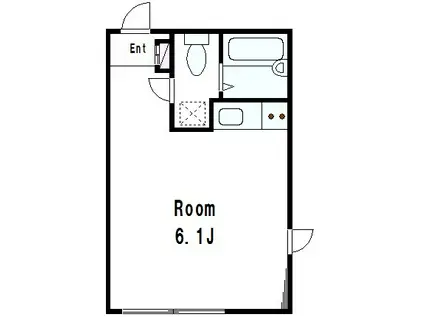 ゴールドレジデンス三軒茶屋(ワンルーム/2階)の間取り写真