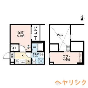 ALLURE358(1K/2階)の間取り写真