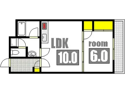 光南マンション(1LDK/1階)の間取り写真