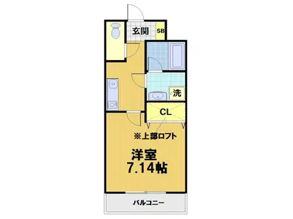 ワイアール東山(1K/1階)の間取り写真