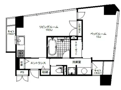 WOB NISHIUMEDA(1LDK/10階)の間取り写真