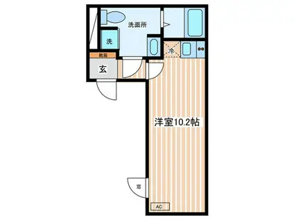 VISTA根津(ワンルーム/3階)の間取り写真