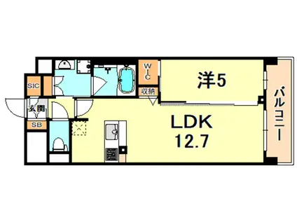 パスレージュ(1LDK/2階)の間取り写真