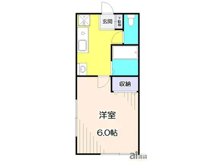 コーラルコート清瀬 弐番館(1K/1階)の間取り写真