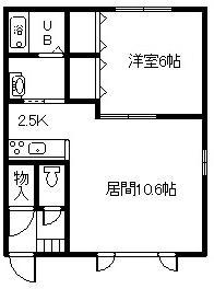 セゾン・ノール(1LDK/2階)の間取り写真