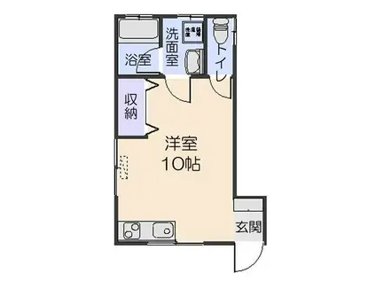 コーポ第2百幸(ワンルーム/2階)の間取り写真